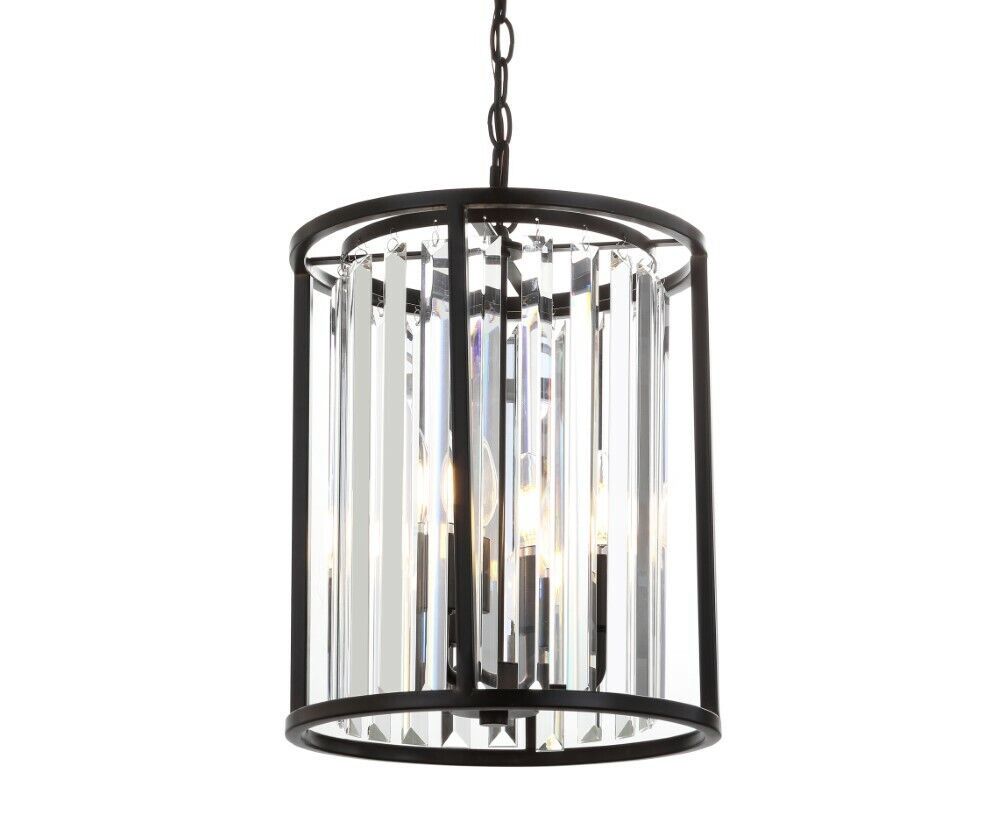Bevin 3 Light 12&quot; Wide LED Crystal Pendant Oil Rubbed Bronze