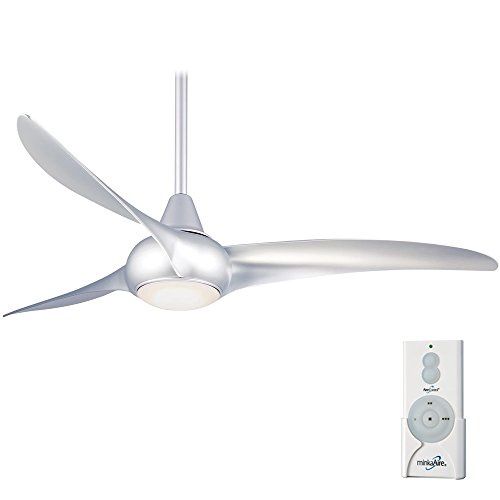Light Wave 52&quot; 3 Blade Indoor LED Ceiling Fan with Remote Included in Silver