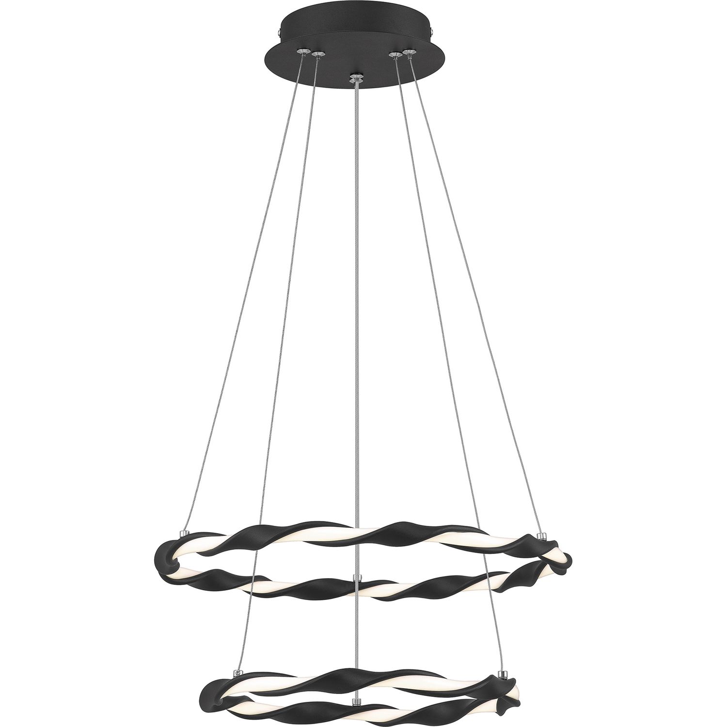 Finale 15.75 inch Semi-Flush Mount in Black