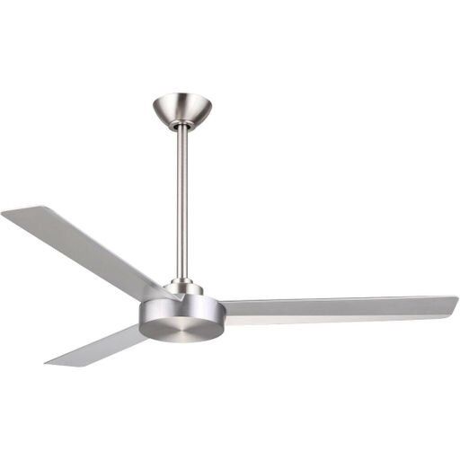 Roto 52&quot; 3 Blade Indoor Ceiling Fan with Wall Control Included Brushed Nickel Finish