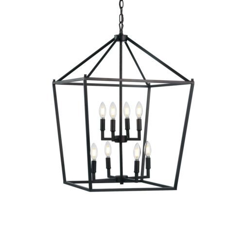 Pagoda 8 Light 20&quot; Wide LED Taper Candle Chandelier
