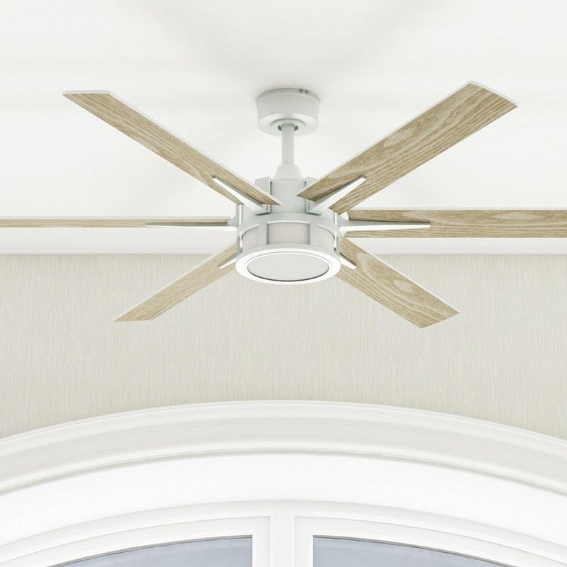 Kaliza 56&quot; 6 Blade Indoor LED Ceiling Fan in Bright White