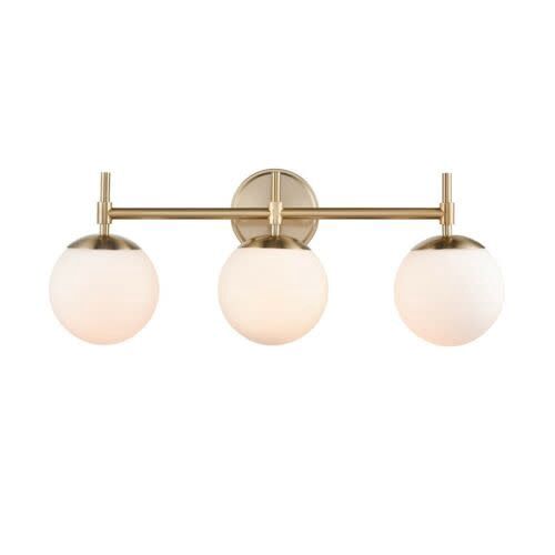 3 Light Vanity, Modern Gold/Opal