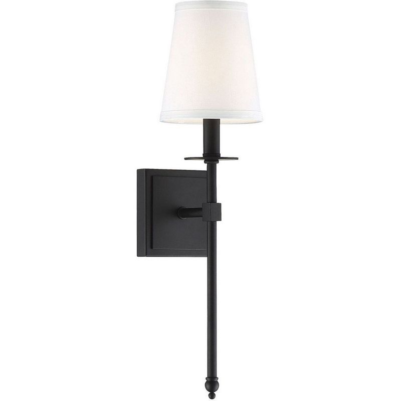 Monroe Single Light 20&quot; Tall Wall Sconce in Black