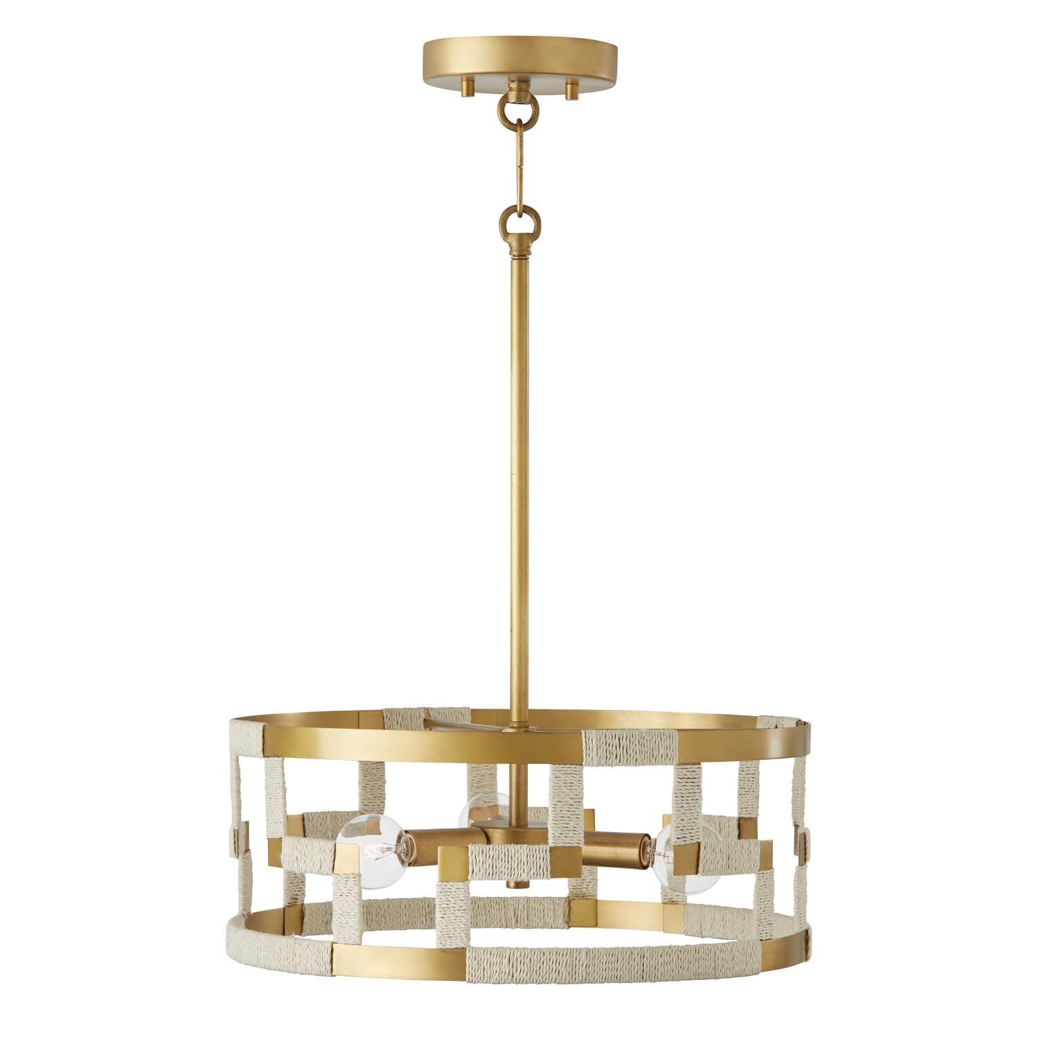 Hala 3 Light 15&quot; Wide Semi-Flush Drum Ceiling Fixture / Pendant