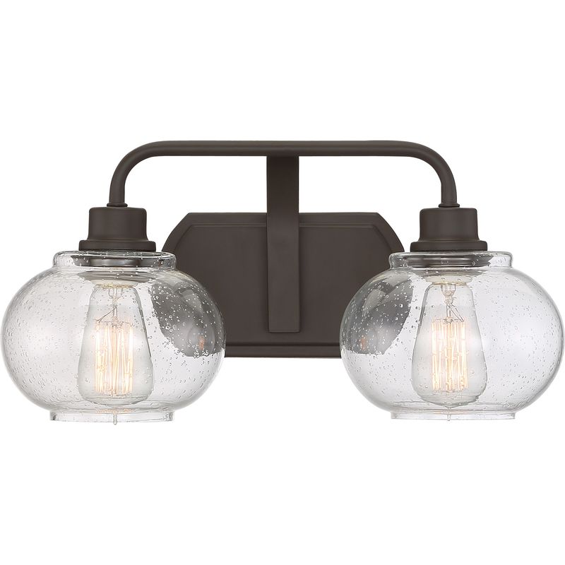 Trilogy 2 Light Bathroom Vanity Light in Bronze