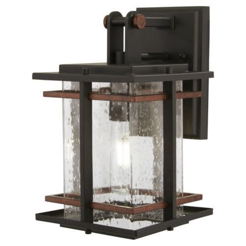 San Marcos Single Light 11-1/4&quot; Tall Outdoor Wall Sconce with Square Glass Shade