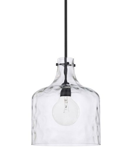 Elijah 1 Light 12 inch Matte Black Pendant Ceiling Light