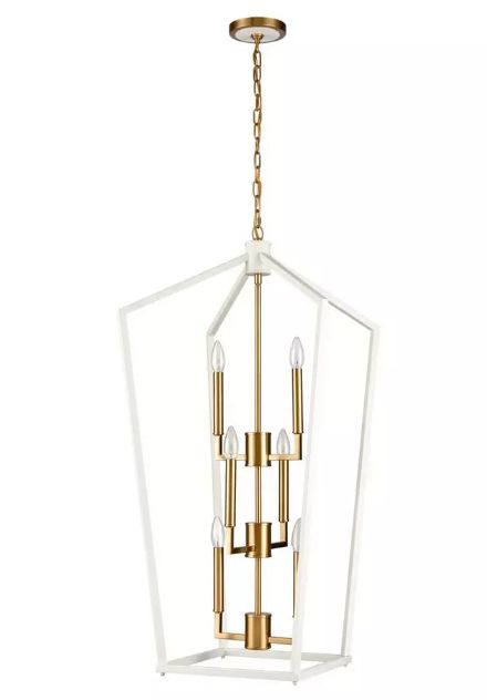 Colwick 6-Light Pendant - Matte White/Brushed Gold