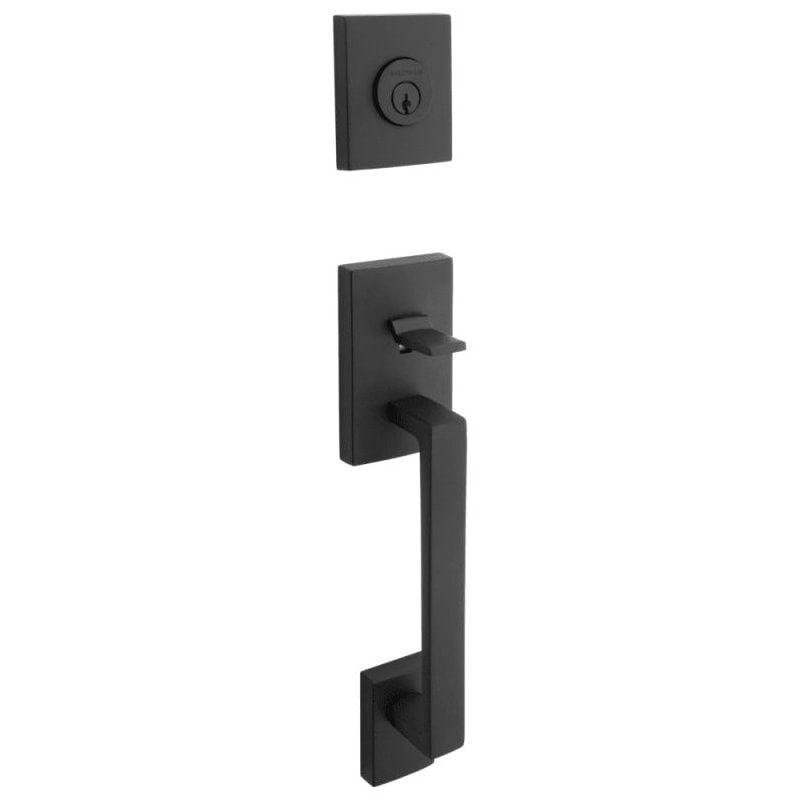Single Cylinder La Jolla Handleset Square Lever Contemporary Square Rose