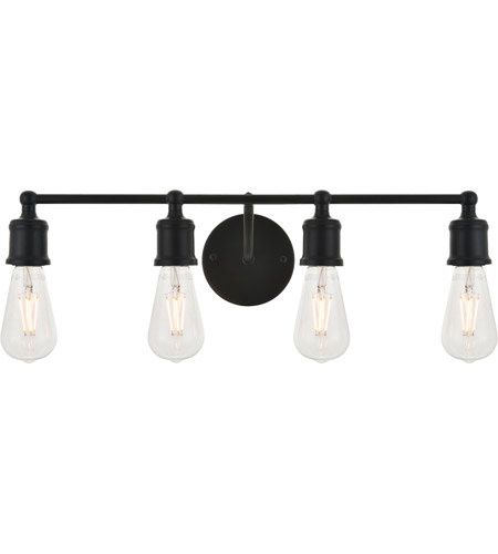 Serif 4 Light 22&quot; Wide Bathroom Vanity Light in Black