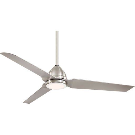 Java 54&quot; 3 Blade Indoor / Outdoor LED Ceiling Fan with Remote Included in Brushed Nickel
