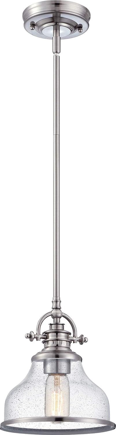 Grant 8&quot; Wide Mini Pendant in Brushed Nickel