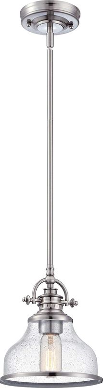 Grant 8&quot; Wide Mini Pendant in Brushed Nickel