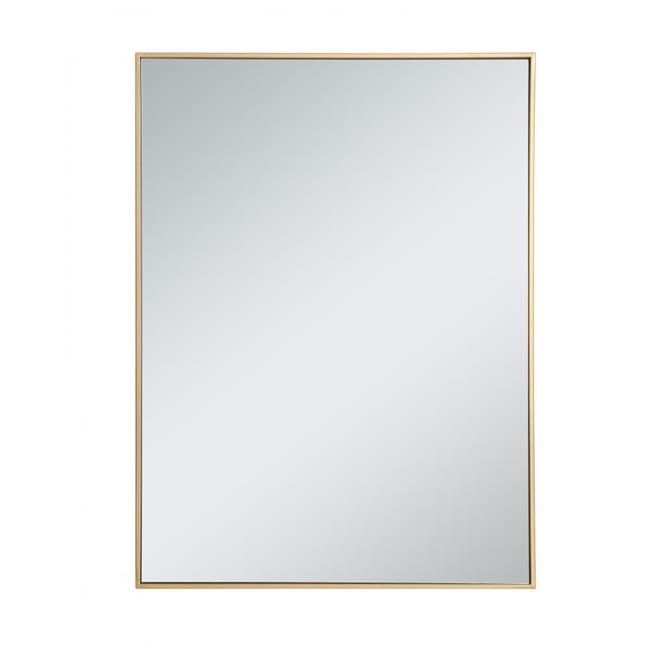 Monet 40&quot; x 30&quot; Framed Bathroom Mirror in Brass