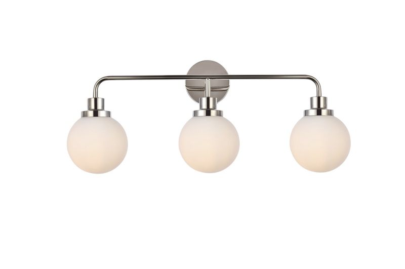 Hanson 3 Light 28&quot; Wide Vanity Light with Frosted Glass Shades