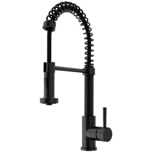 Edison 1.8 GPM Single Hole Pre-Rinse Pull-Down Kitchen Faucet with SmartHandle™ Technology Black Finish