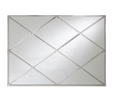Isabelle Silver Diamond Mirror 30 x 42&quot;