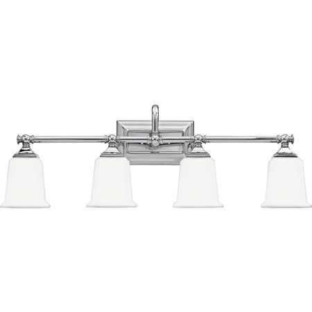 Nicholas 4 Light 31&quot; Wide Bathroom Vanity Light in Polished Chrome