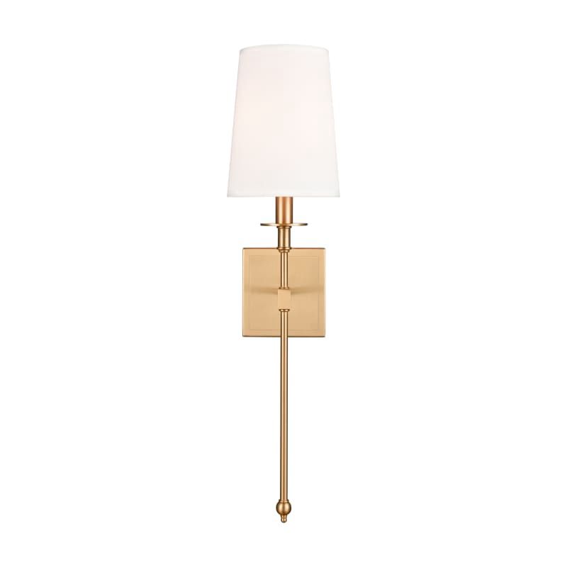 Calera 24&quot; Tall Wall Sconce with Fabric Shades Brushed Gold