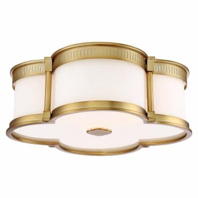 LED 16.25&quot; Wide Flush Mount Ceiling Light in Liberty Gold