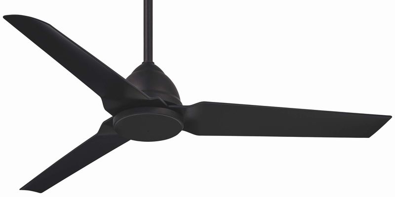 Java 54&quot; 3 Blade Indoor / Outdoor Ceiling Fan with Remote Included Coal Finish