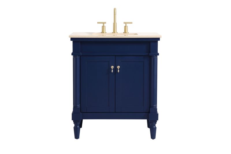 Lexington 30&quot; Free Standing Single Basin Vanity Set with Cabinet and Marble Vanity Top