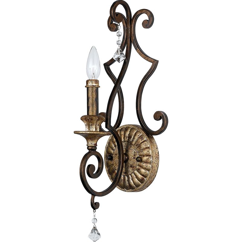 Marquette 1 Light 22&quot; Tall Candle-Style Wall Sconce in Bronze