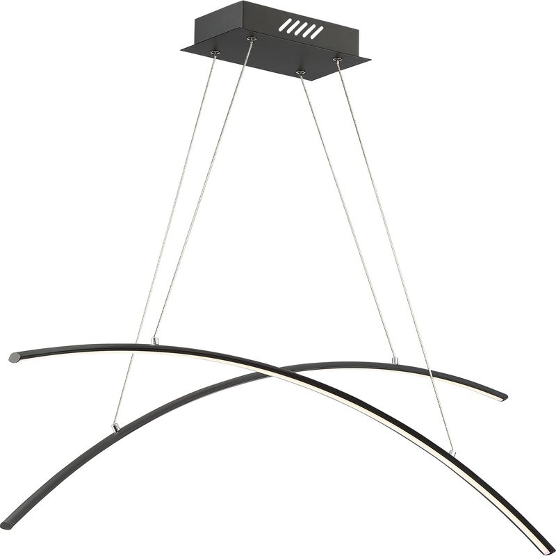 Fanfare 39-1/2&quot; Wide Integrated LED Chandelier with Curved Shades