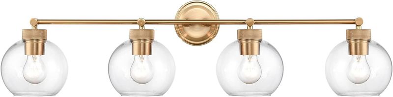 Albury 4 Light 35&quot; Wide Bathroom Vanity Light in Brushed Gold