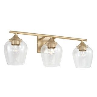 Elijah 3 Light Bathroom Vanity Light in Gold