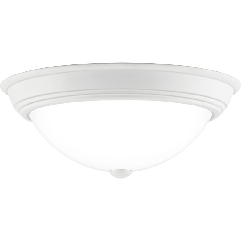 Erwin 15 in. 3-Light White Lustre Flush Mount