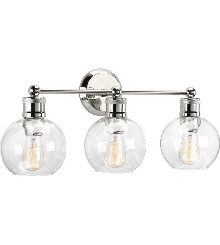 Hansford 3 Light Polished Nickel Bath Vanity Wall Light