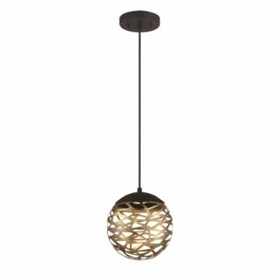 Golden Eclipse 8&quot; Wide Integrated LED Globe Pendant