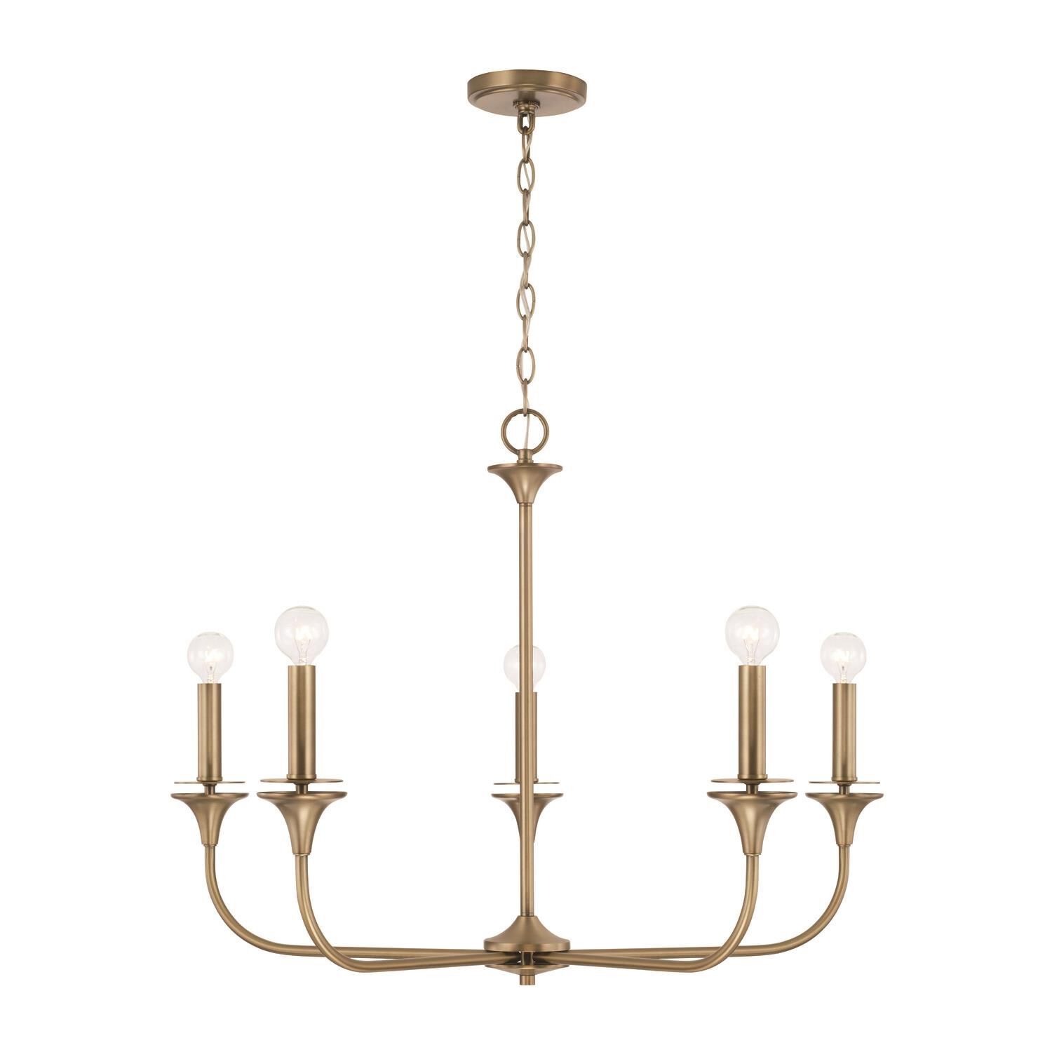 Presley 5 Light 31&quot; Wide Candle Style Chandelier