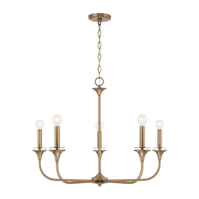 Presley 5 Light 31&quot; Wide Candle Style Chandelier