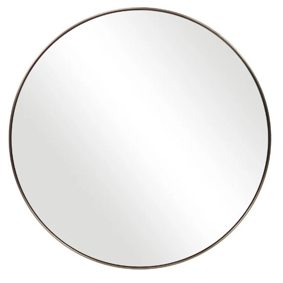 Round Mirror Black Frame
