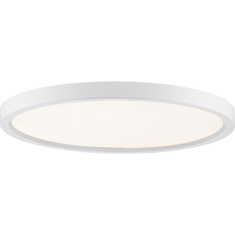 Outskirts 15 in. White Lustre LED Flush Mount