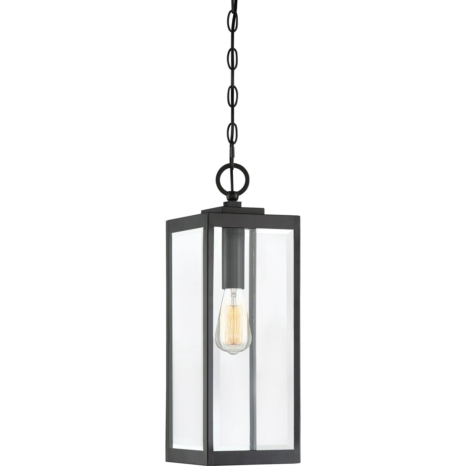 Westover Single Light 7&quot; Wide Outdoor Mini Pendant in Black