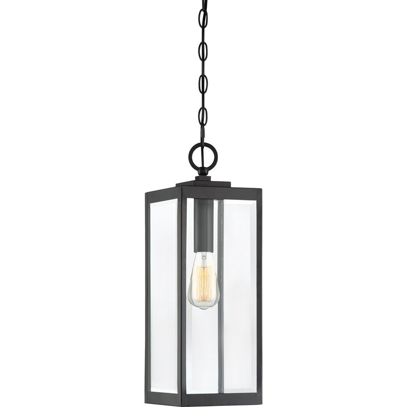 Westover Single Light 7&quot; Wide Outdoor Mini Pendant in Black