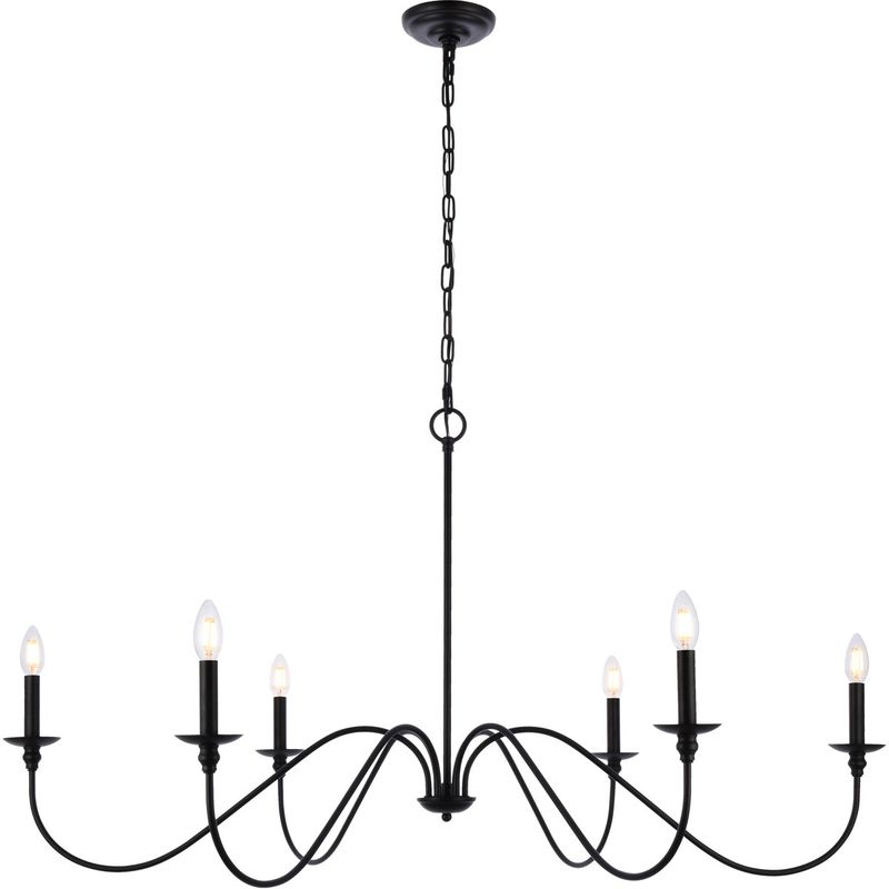Rohan 6 Light 48&quot; Wide Taper Candle Chandelier