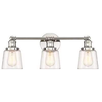 Vivianna 3-Light Bathroom Vanity Light in Polished Nickel