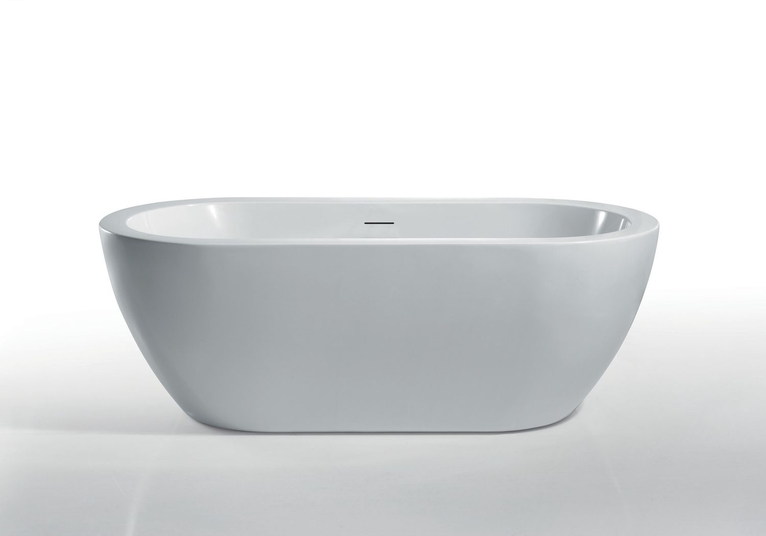 59&quot; Free Standing Acrylic Soaking Tub with Center Drain