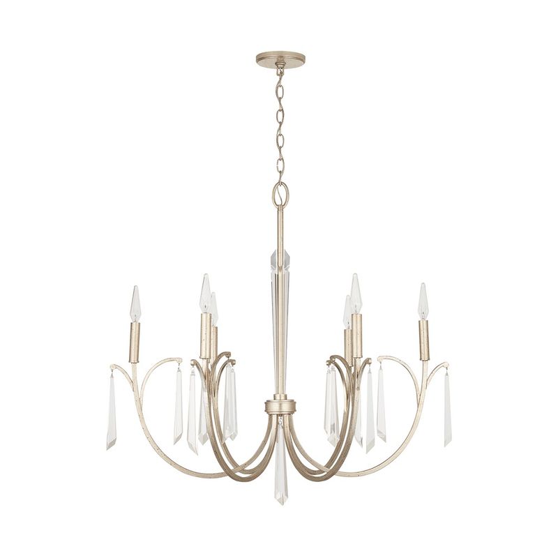 Gwyneth 6 Light 34&quot; Wide Crystal Chandelier