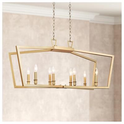 Hayes 38 1/4 Wide Gold Metal 8-Light Island Chandelier