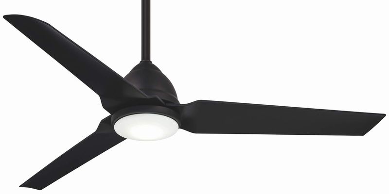 Java 54&quot; 3 Blade Indoor / Outdoor LED Ceiling Fan with Remote Included in Coal Finish