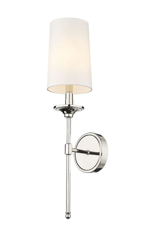 Emily 24&quot; Tall Wall Sconce in Polished Nickel