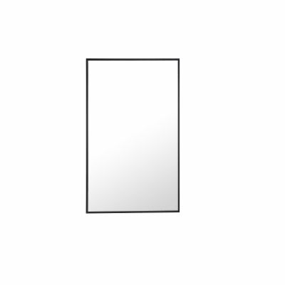 Eternity 40&quot;x 24&quot; Rectangular Metal Framed Wall Mirror in Black