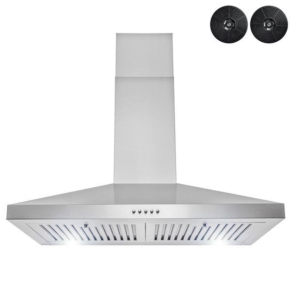 AKDY 30-in Stainless Steel Convertible Wall-Mounted Range Hood