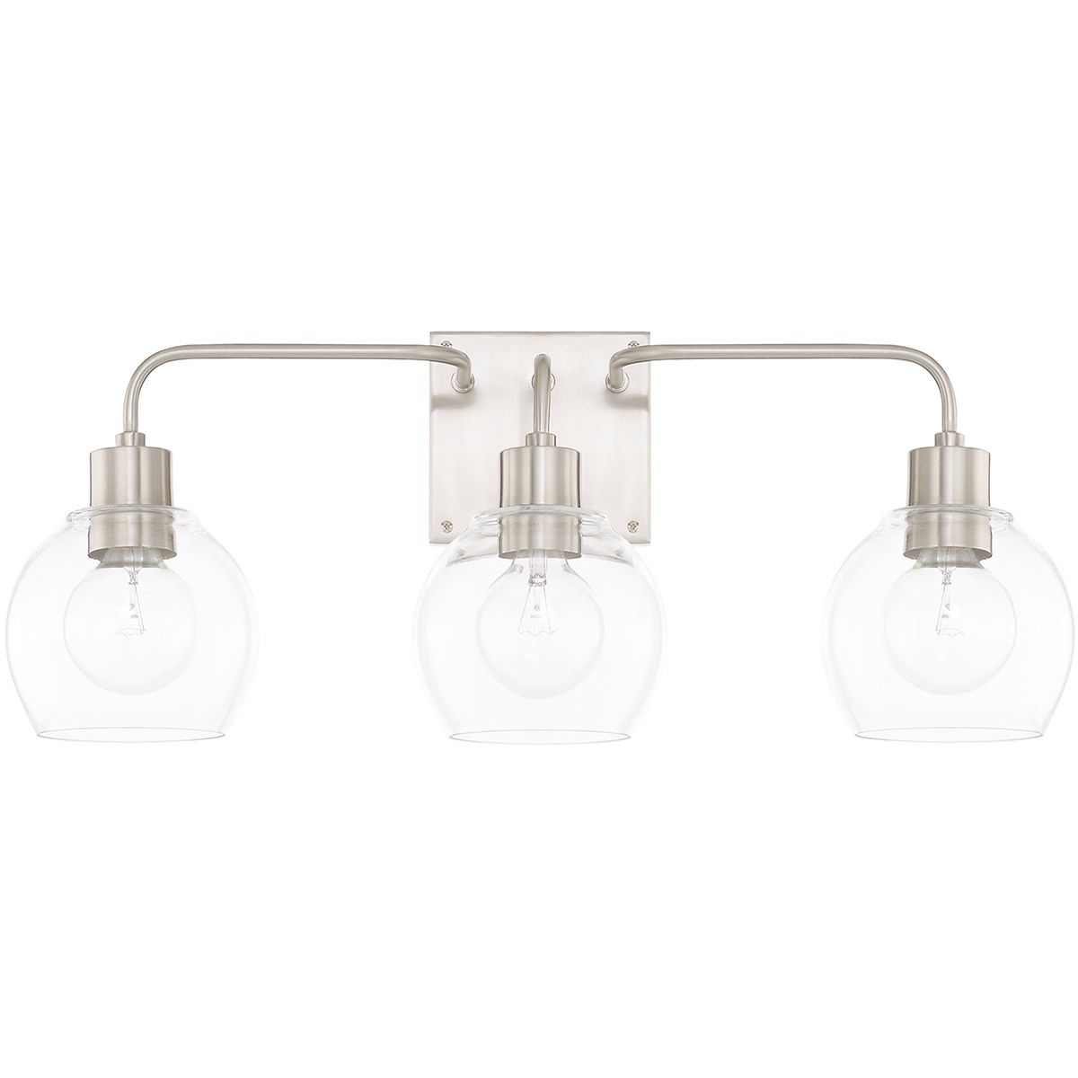Tanner 3 Light 25&quot; Wide Bathroom Vanity Light Brushed Nickel